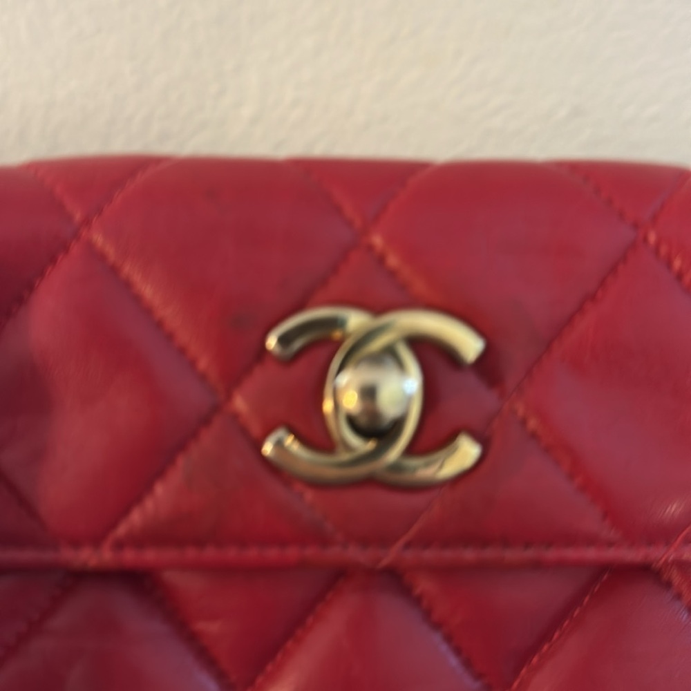 Vintage 90’s Chanel CC Turn Lock Matellase Belt Bag + Entrupy COA - Picture 3 of 15